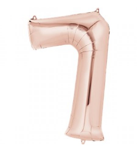 BALÃO ROSE GOLD NUMERO 7